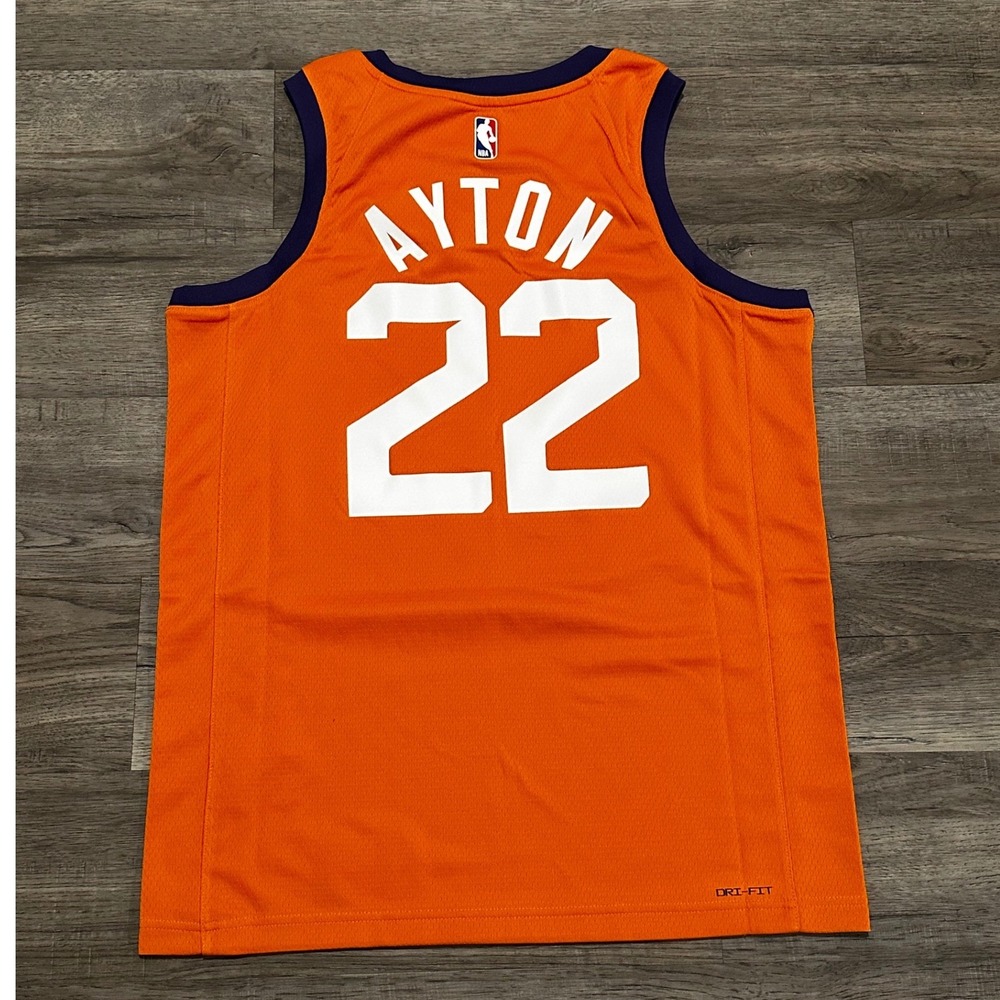 Jordan Phoenix Suns Deandre Ayton #22 Statement Swingman Jersey Orange Med NWT - Picture 1 of 9